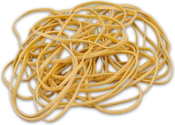 Actual product image Antalis Gummibånd nr. 18 brun 80mm 1000g/pak - (1000 gram pr. pakke)