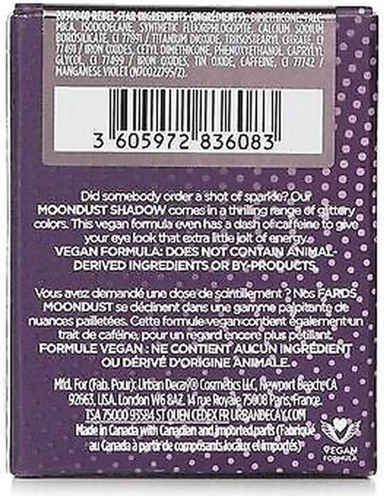 Produktbild Urban Decay 24/7 Moondust Eyeshadow Compact - Long-Lasting Shimmery Eye Makeup (#rebel star)