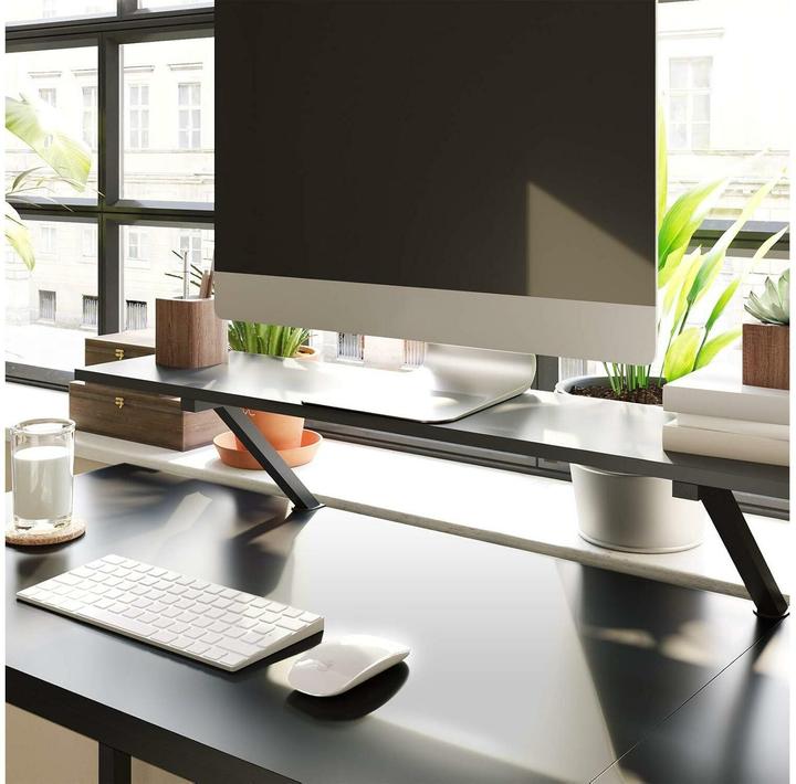 Actual product image Vasagle Desk black L-shaped, O-leg frame black 130.0 / 140.0 x 50.0 cm (140 x 130 x 90 cm)