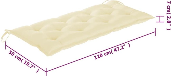 Actual product image VidaXL Henryk (120 x 50 x 7 cm)
