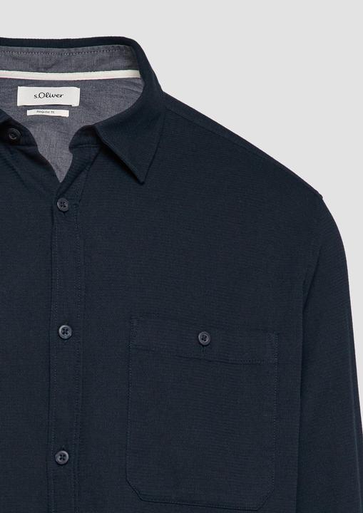 Produktbild S.Oliver Hemd Regular Fit: Baumwollhemd mit Struktur und Brusttasche (XXL)