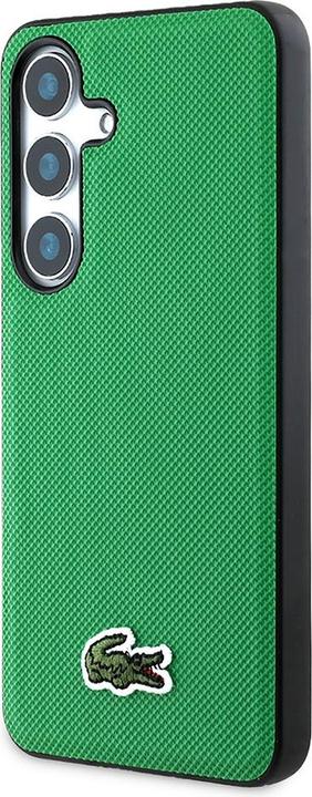 Actual product image Lacoste Case Iconic Petit Pique Woven Logo MagSafe to Samsung Galaxy S25 green (Samsung Galaxy S25)