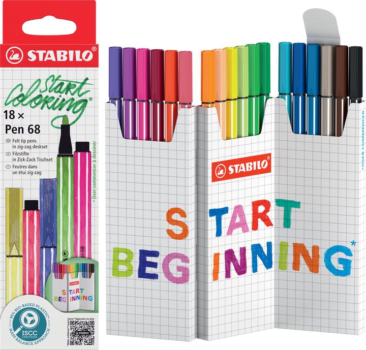 Image du produit STABILO Pen 68 (Multicolore, 18 x)