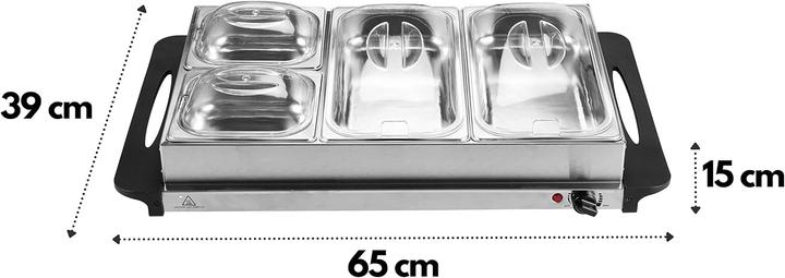 Actual product image Steinborg Buffetwärmer mit 4 Speisebehältern