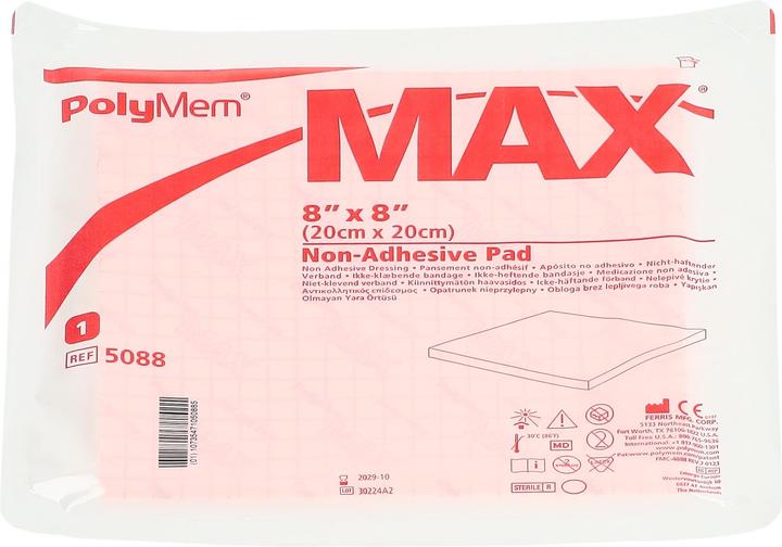 Image du produit PolyMem MAX Superabsorbant 20.5x20.5cm Non Adhésif stérile 5 x (5 x)