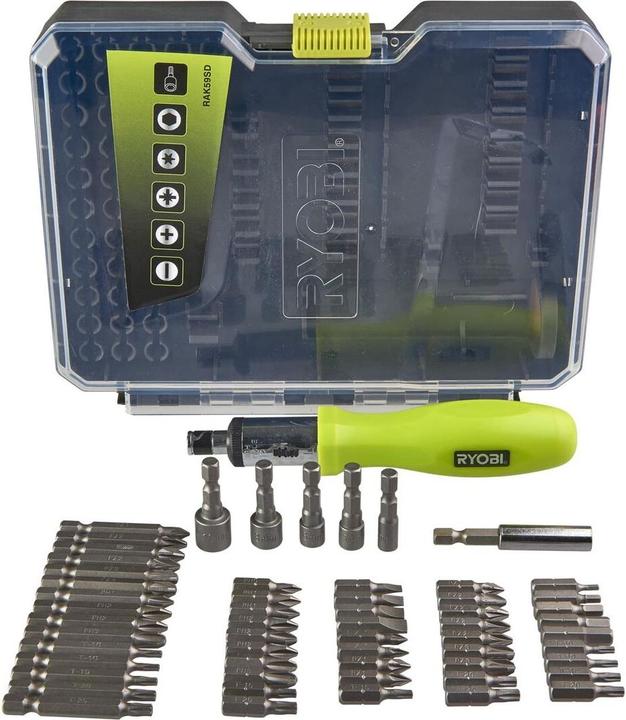 Actual product image Ryobi RAK59SD Hand screwdriver set Offset screwdriver (Cross Pozidriv PZ)