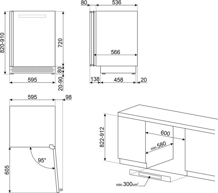 Image du produit Smeg CVI338RX3 Classici, éclipse-verre noir
