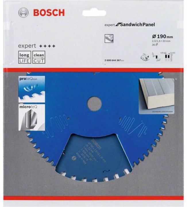 Productafbeelding Bosch Professional Zubehör Cirkelzaagblad EX SH H 190x30-.