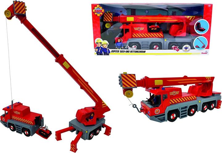 Produktbild Simba Feuerwehrmann Sam Jupiter Rettungskran 50cm Kran Važiuoklė Auto