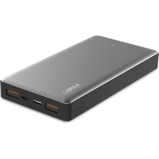 Thumbnail - Lamax LM15000FC Powerbank Lithium Polymer (LiPo) 15000 mAh Grau (15000 mAh, 55.50 Wh), Powerbank, Grau