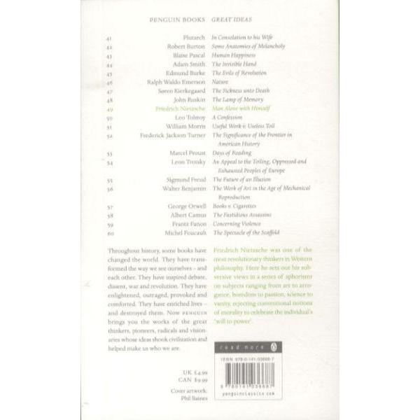 Thumbnail - Man Alone with Himself, Fachbücher von Friedrich Nietzsche