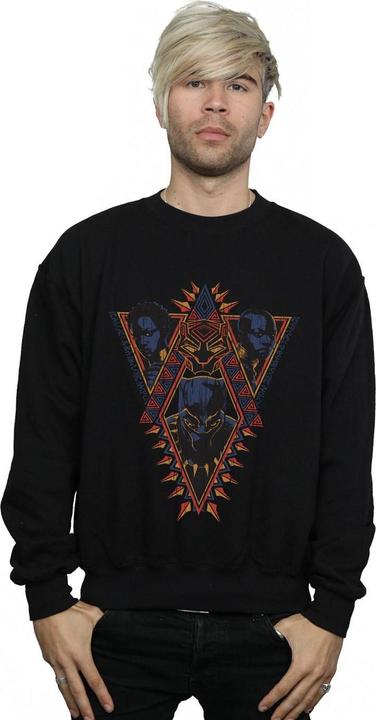 Produktbild Black Panther Tribal Heads Baumwoll Sweatshirt (XL)