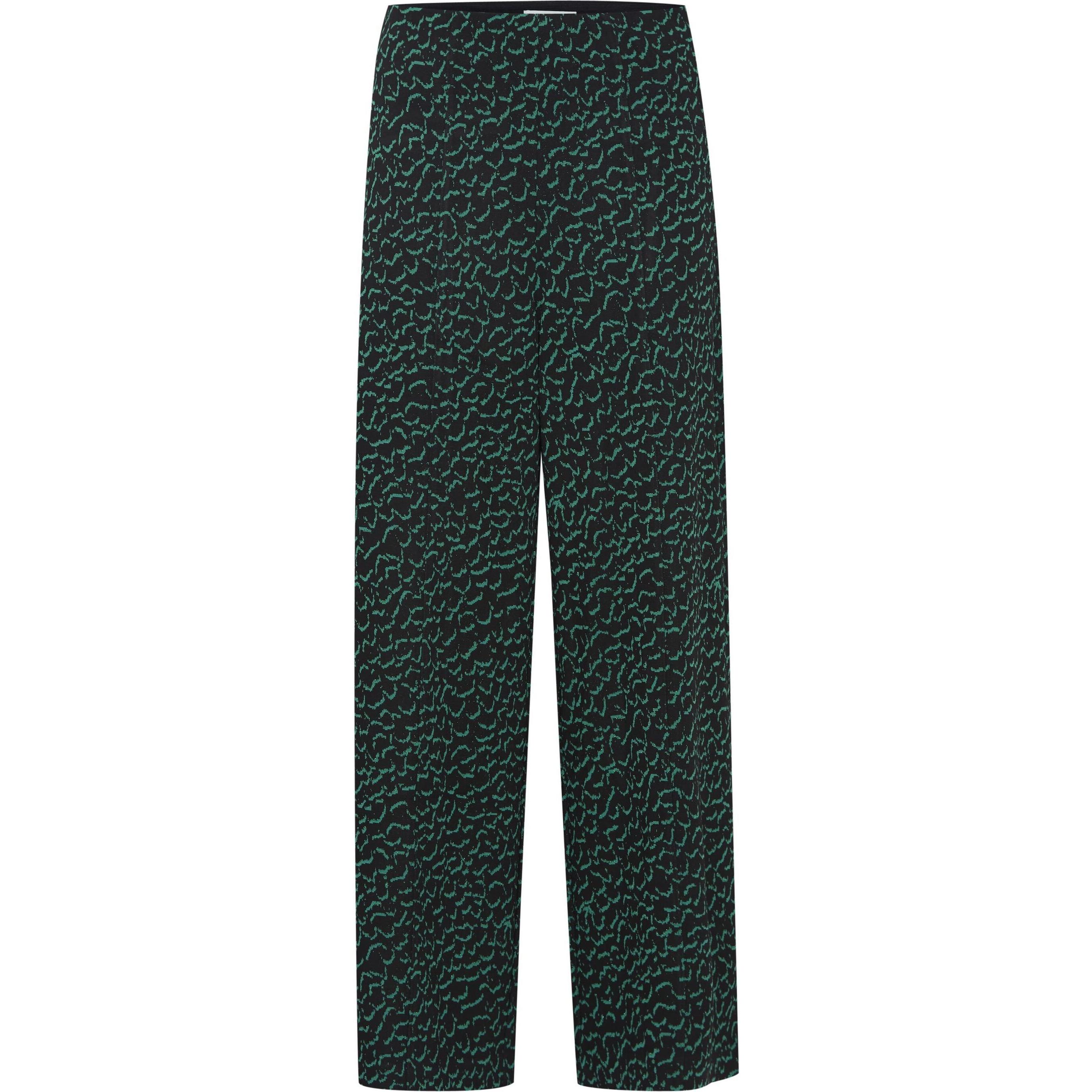 Ichi, Damen, Hosen, damenhosen kate jacquard 7, Grün, (L)