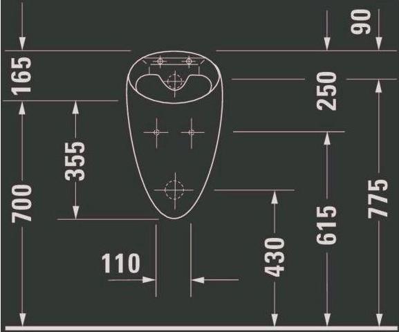 Produktbild Duravit Urinal STARCK 1 320x285mm für Deckel ohne Fliege weiss WG