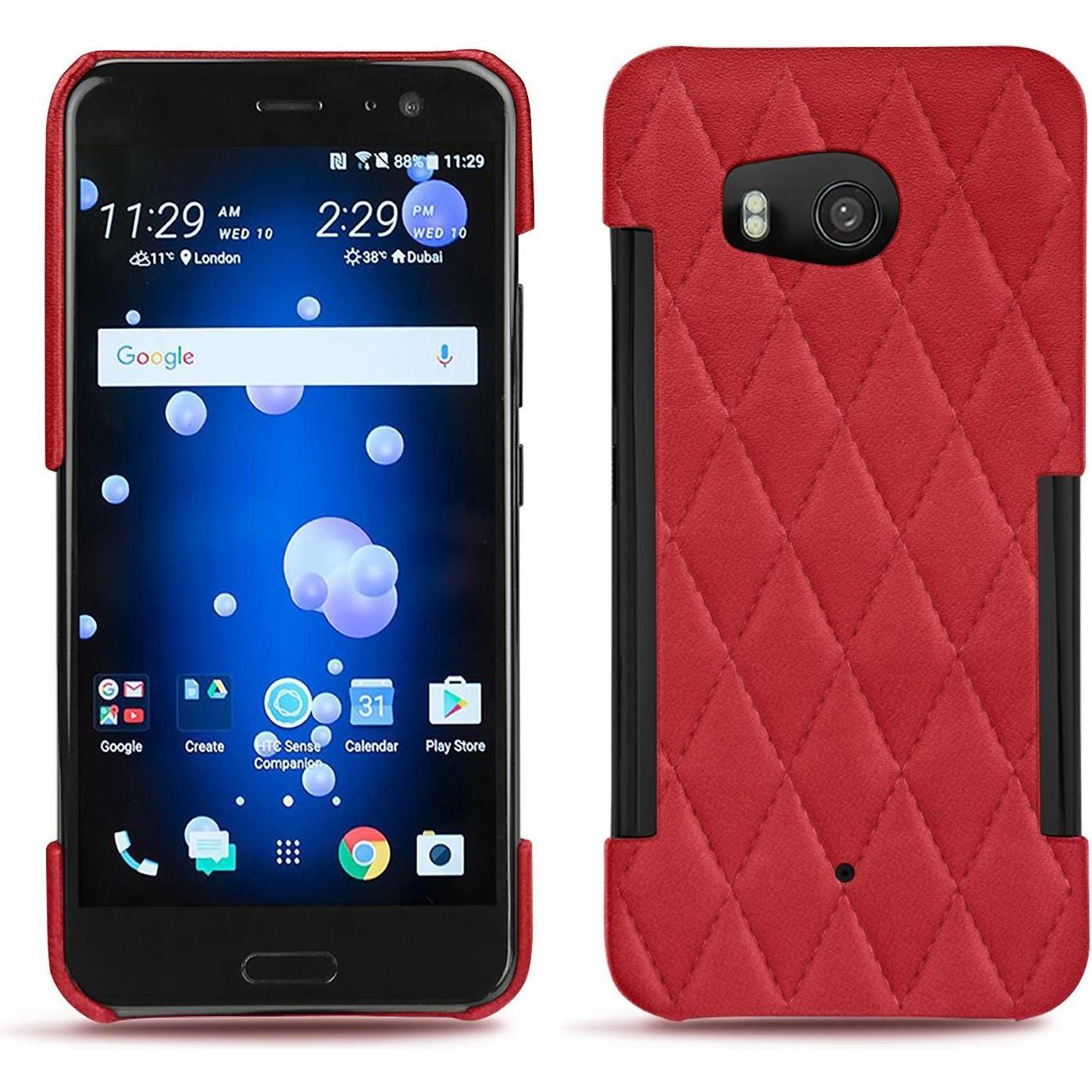 Thumbnail - Noreve Lederschutzhülle (HTC U11), Smartphone Hülle, Rot