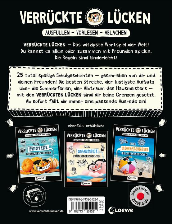 Produktbild Verrückte Lücken - Total spassige Schulgeschichten (Deutsch, Jens Schumacher, 2018)