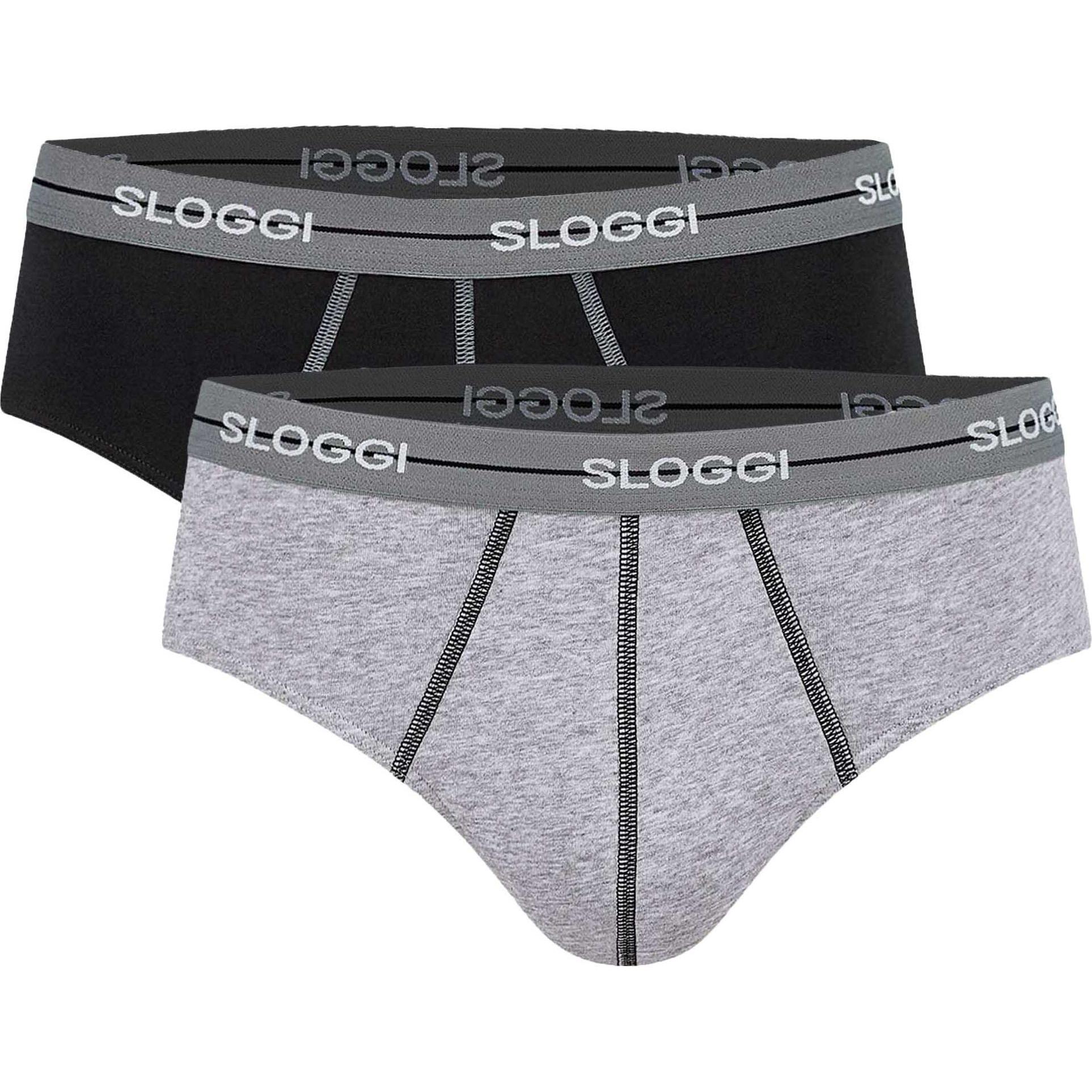 Sloggi, Herren, Unterhosen, 2erPack men Start Midi, Mehrfarbig, (L, 2er Pack)