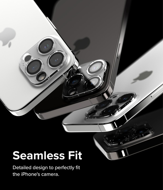 Actual product image Ringke iPhone 15 Pro Camera Styling Camera Island Protector Tempred Glass(2pcs) Transparent (2 Piece, Apple iPhone 15 Pro)
