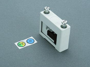 Actual product image Wöhner Wohner 01601 PE/N support, 1-pole, individually mountable for 12 mm, 20 mm, 30 mm x 5 mm, 10 mm S