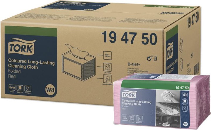 Actual product image Tork 194750, Paper, Red, 160 mm, 193 mm, 40 pc(s), 195 mm (40 x)