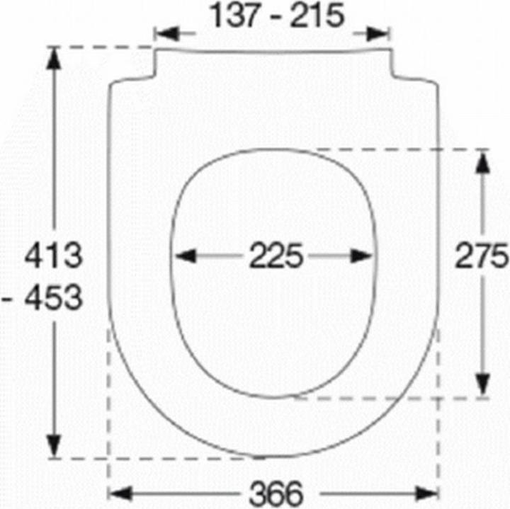 Actual product image Pressalit Toilet seat Sway D2 for V+B O. novo + Subway 1.0 white with soft-closing mechanism and