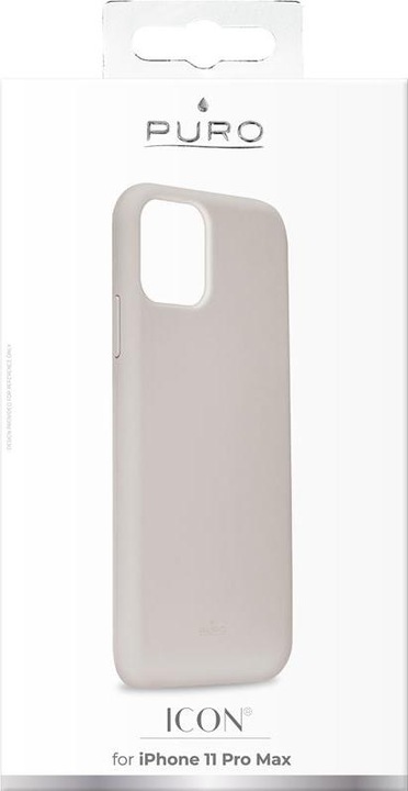 Image du produit Puro Icon Cover iPhone 11 Pro Max marron-gris (Apple iPhone 11 Pro Max)