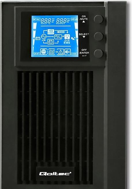 Immagine prodotto Qoltec 53042 Gruppo di continuità| On-line| Onda sinusoidale pura| 1kVA| (1000 VA, 800 W, Doppio convertitore online UPS)