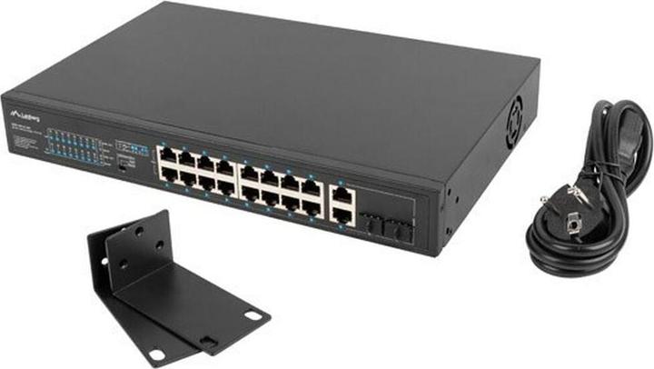 Produktbild Lanberg RSFE-16P-2C-250 Netzwerk-Switch Unmanaged Gigabit Ethernet (10/100/1000) Power over Ethernet (PoE) (16 Ports)