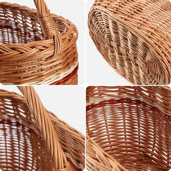 Image du produit Kadax Weidenkorb mit Henkelgriff für Pilze und Einkäufe