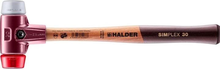 Actual product image Halder SIMPLEX soft-face mallet, TPE-mid / plastic with malleable cast iron housing and high-quality