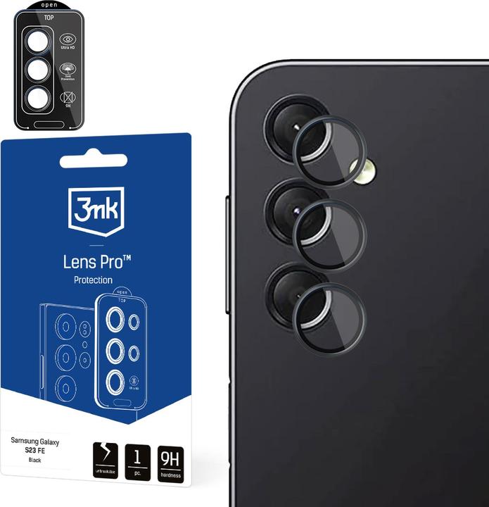 Immagine prodotto 3MK Lens Protection Pro Sam A24 4G A245 czarny/nero, Ochrona na obiektyw aparatu z ramką montażową (1 pz., Samsung Galaxy A24)