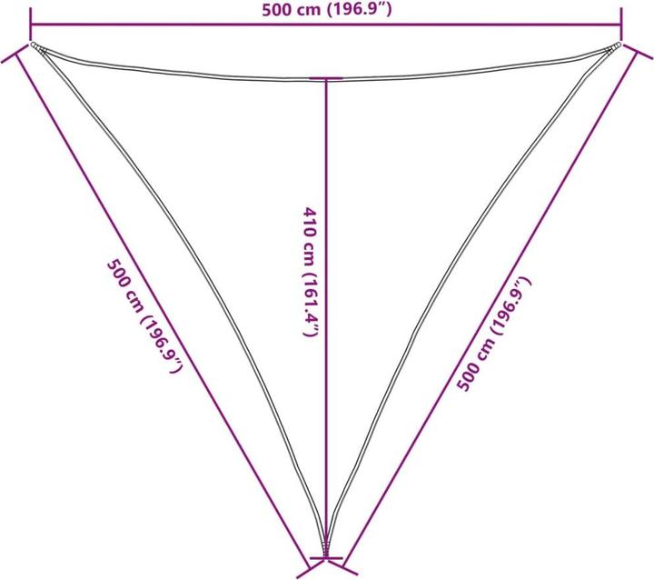 Produktbild vidaXL Sonnensegel (500 x 500 x 500 cm)