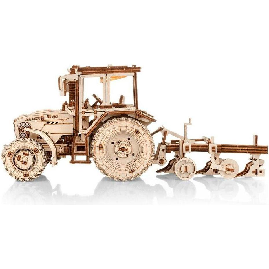 Eco Wood Art Traktor 82.3 mit Pflug - 3D Holzbausatz (EWA-00389)