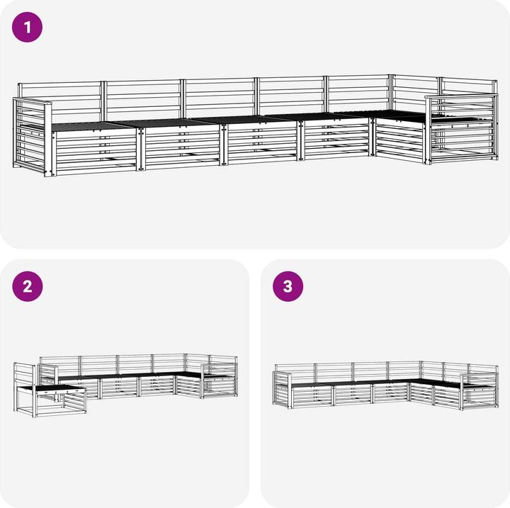 Produktbild vidaXL Outdoor-Sofa