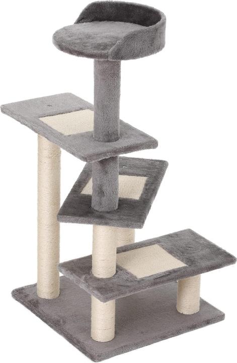 Produktbild PawHut Kletterbaum mit 5 Ebenen (101 cm, Grau, Beige)