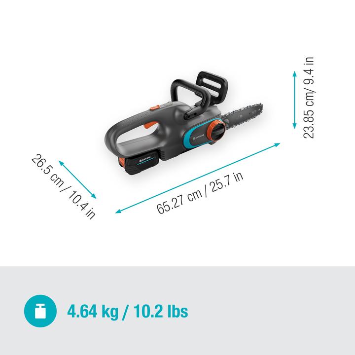 Actual product image Gardena Cordless chainsaw PowerSaw 250/18V P4A Ready-T-U Set (Battery chain saw)