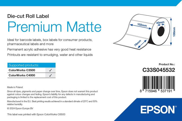 Produktbild Epson Premium Matte (102 mm)