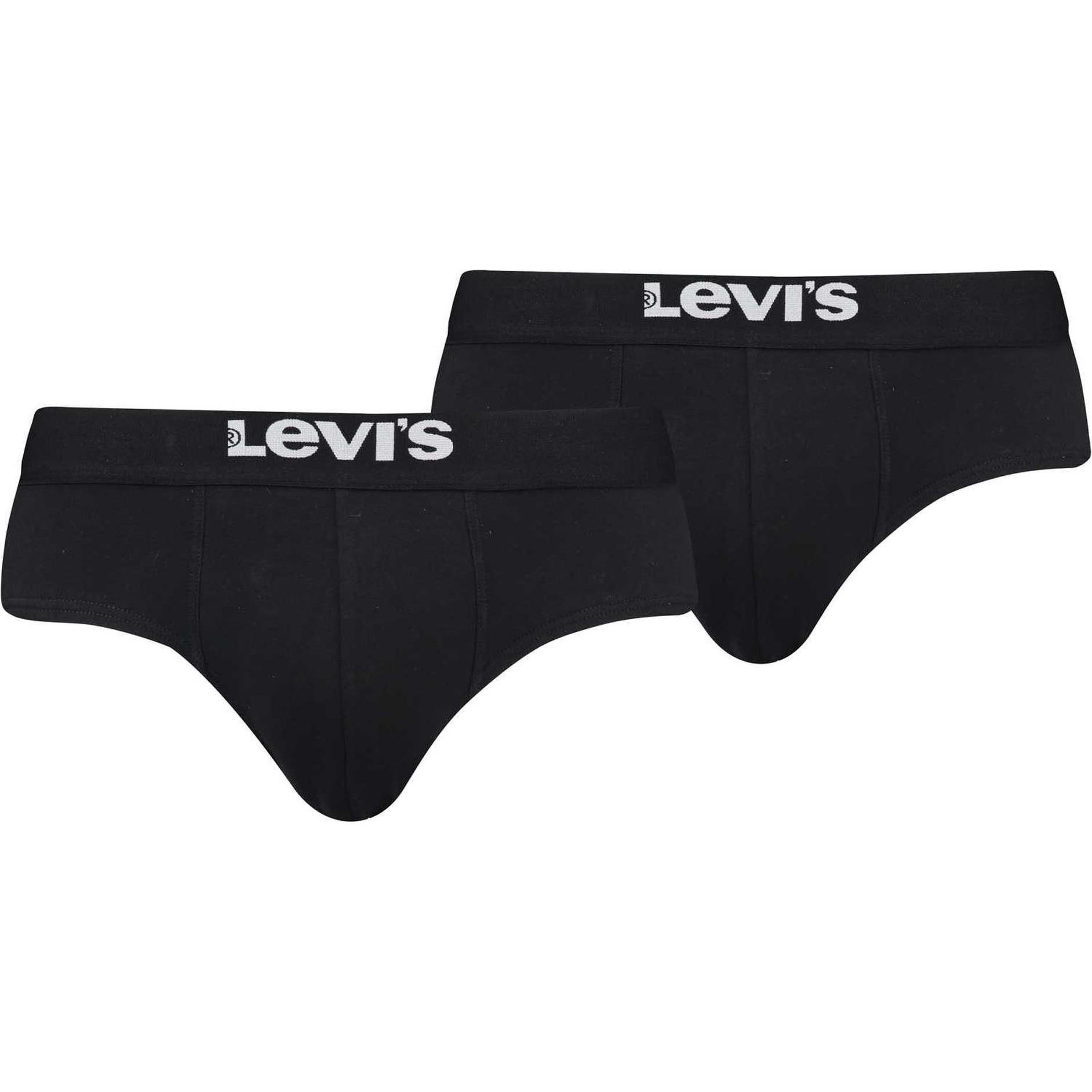 Puma, Herren, Unterhosen, LEVIS Basic Brief, Schwarz, (XL, 2er Pack)
