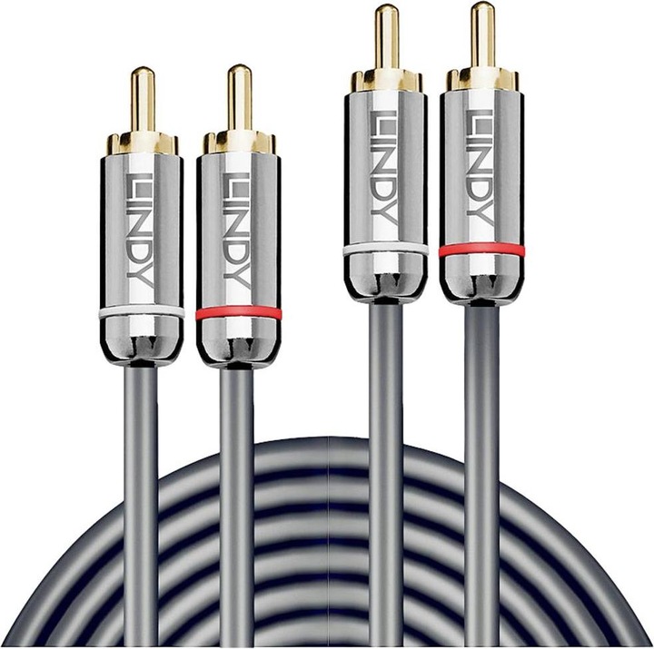 Productafbeelding Lindy Dubbele Phono Audiokabel, Cromo Lijn (2 m, RCA)
