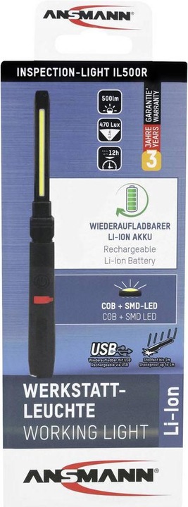 Produktbild Ansmann Werkstatt Stableuchte Profi Inspektionsleuchte 500 Lumen (500 lm)