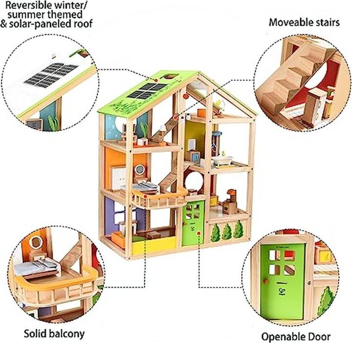 Image du produit Hape Maison quatre saisons meublée