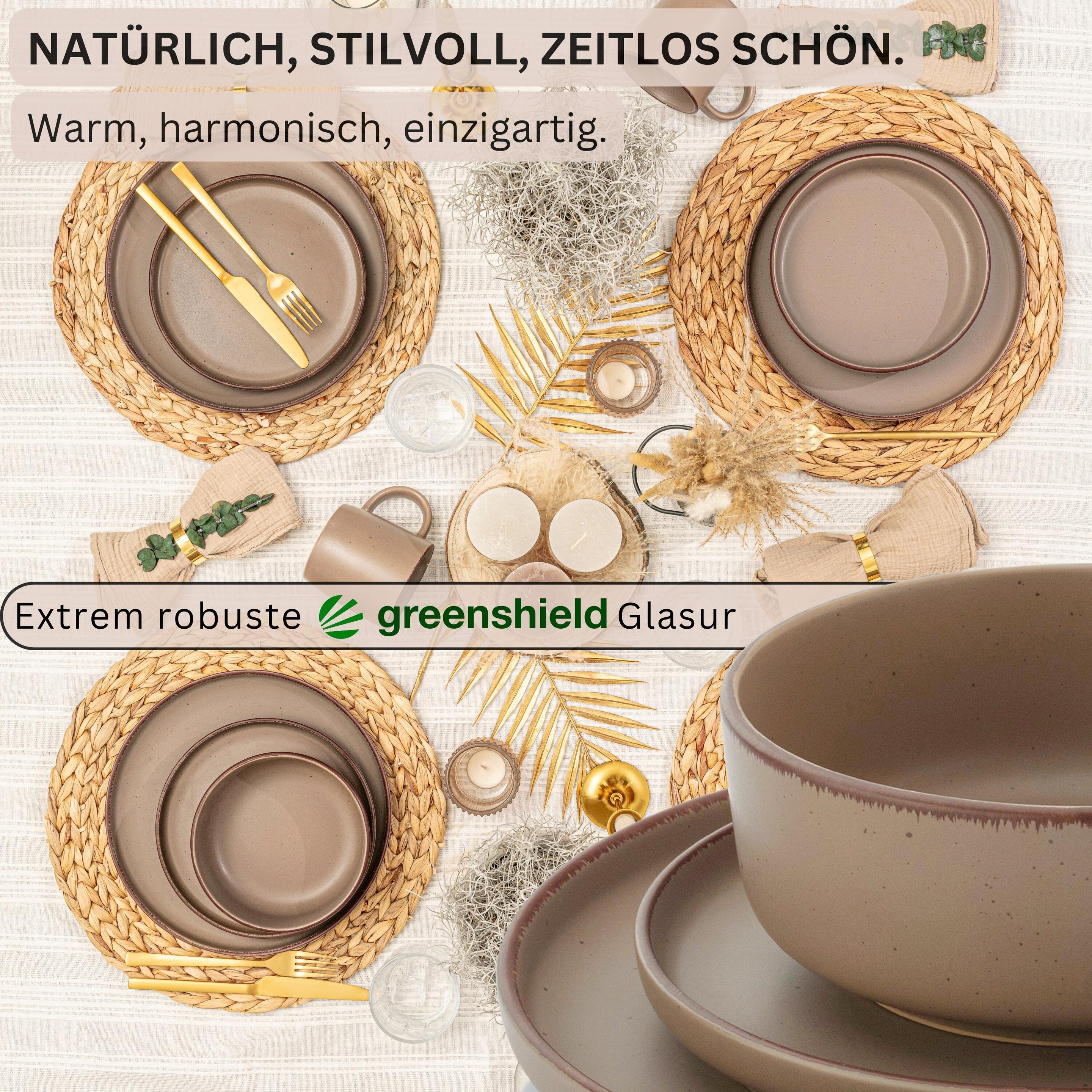 Thumbnail - Sänger, Geschirrset, Tafelservice Bombay Oak (12 Stück)