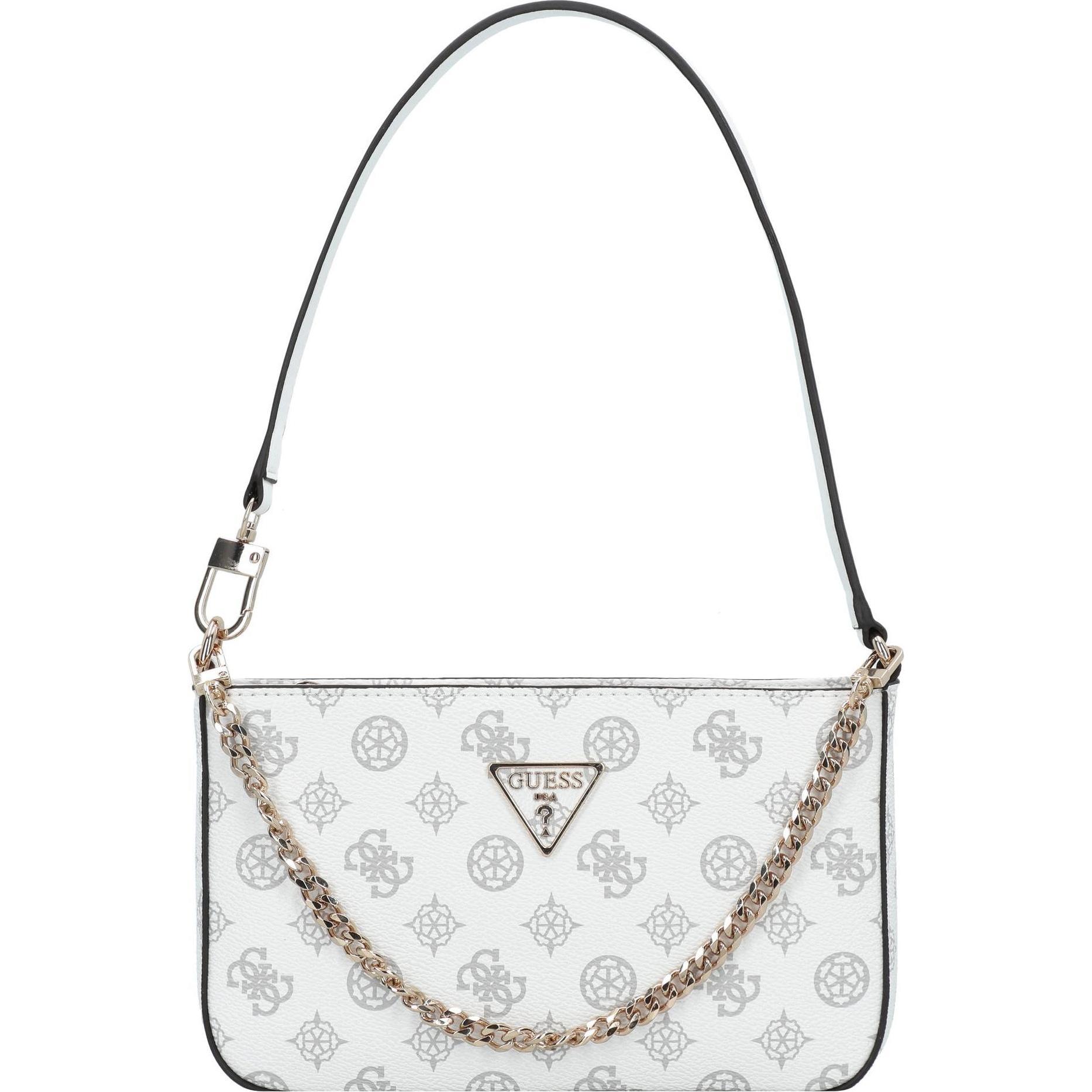 Guess, Tasche, Noelle Schultertasche 22 cm, Weiss, (1 l)