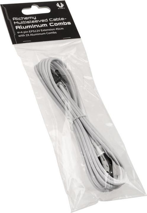 Actual product image BitFenix Alchemy 4+4 pin EPS12V extension cable, 45 cm, sleeved