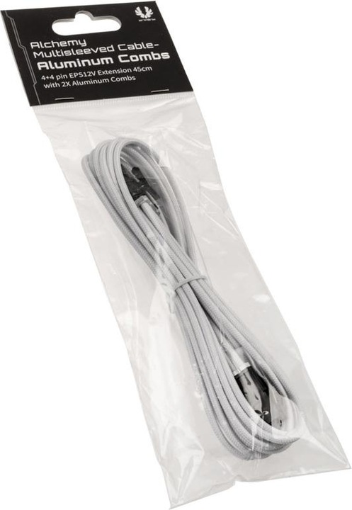 Actual product image BitFenix Alchemy 4+4 pin EPS12V extension cable, 45 cm, sleeved