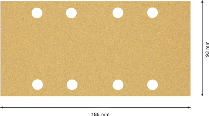Produktbild Bosch Professional Zubehör EXPERT C470 Schleifpapier mit 8 Löchern für Schwingschleifer, 93 x 186 mm, G 80, 10-tlg. (80)