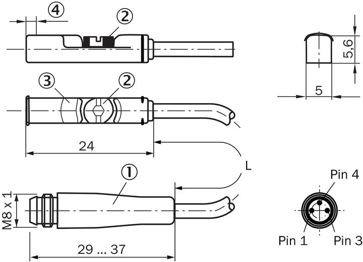 Actual product image Sick Cylinder sensor MZT8-03VPS-KP0 magnetic Magnetic proximity switch 4047084259135 (Switch)