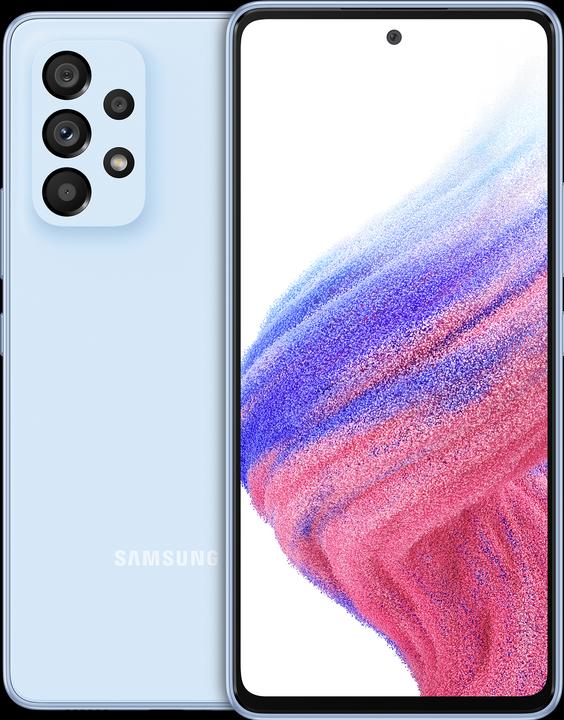 Produktbild Samsung Galaxy A53 5G (256 GB, Awesome Blue, 6.50", Dual SIM, 64 Mpx, 5G)