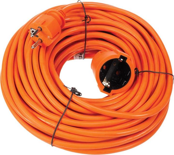 Actual product image Perel Extension cable 20 metres orange Schuko (20 m)