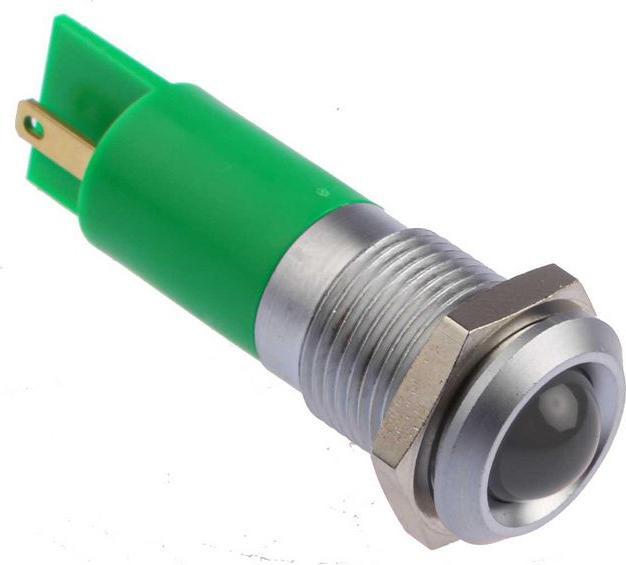 Produktbild RS PRO LED vorst 14mm satin 24VAC/DC HC grün